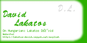 david lakatos business card